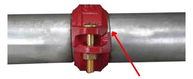 การติดตั้งที่ไม่ถูกต้อง Negative Offset สำหรับ QUICK MECH Ready to Install Rigid Coupling (Angle Pad)